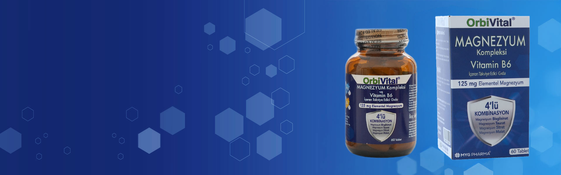 OrbiVital Magnezyum Kompleksi + B6 Vitamini 60 Tablet