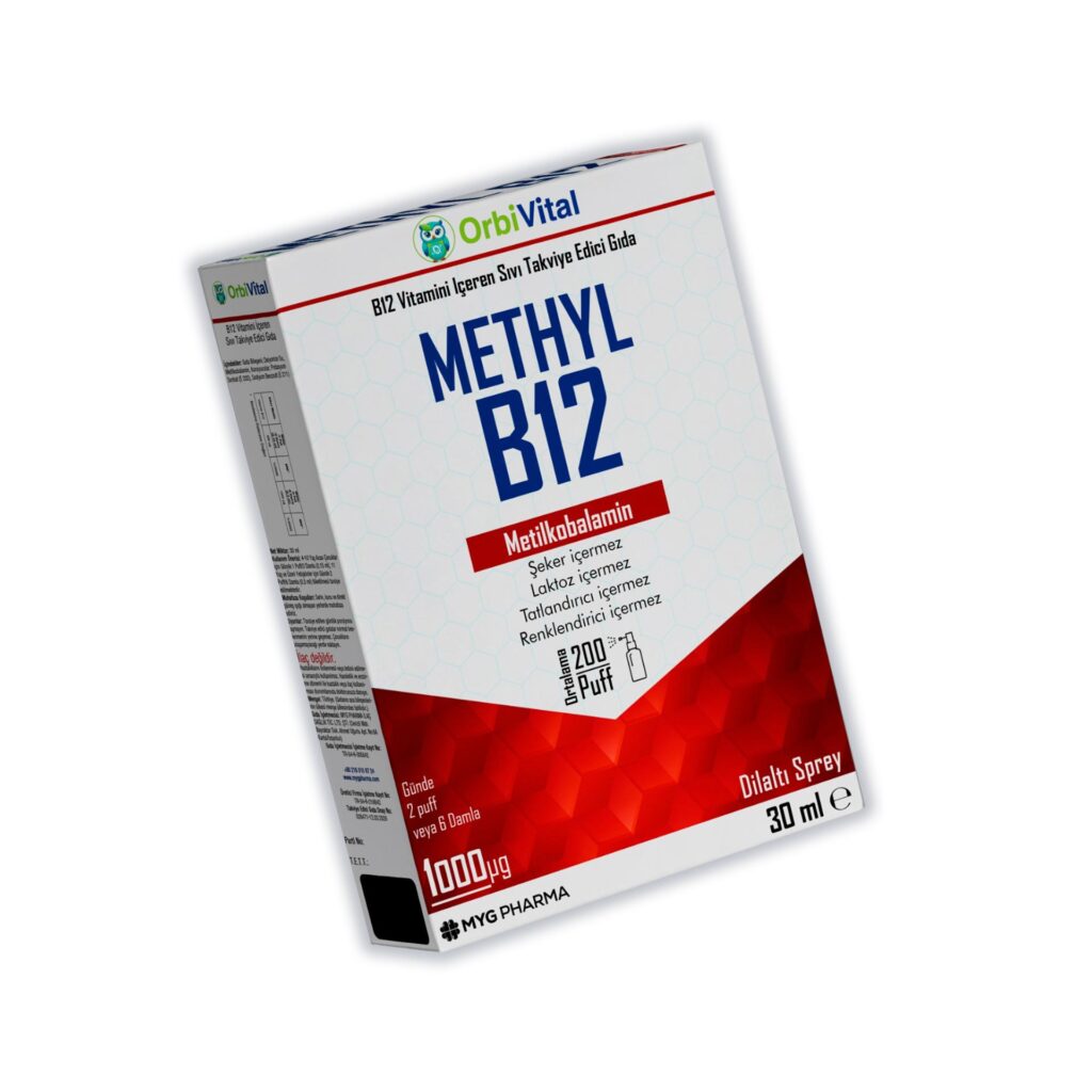 OrbiVital B12 Vitamini Metilkobalamin 500 mcg 30 ml damla / sprey